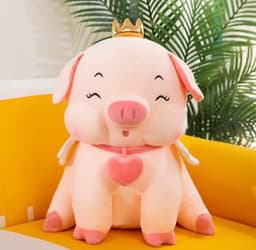 SCOOBA Crown Pig Soft Toy for Kids (40cm)