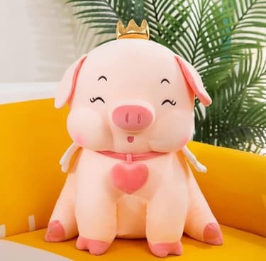 SCOOBA Crown Pig Soft Toy for Kids (40cm)