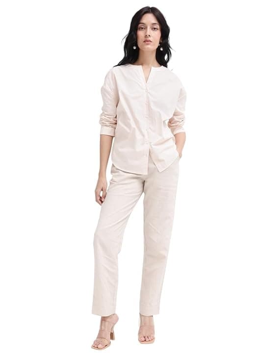 RAREISM Women's Regular Fit Plain Shirt